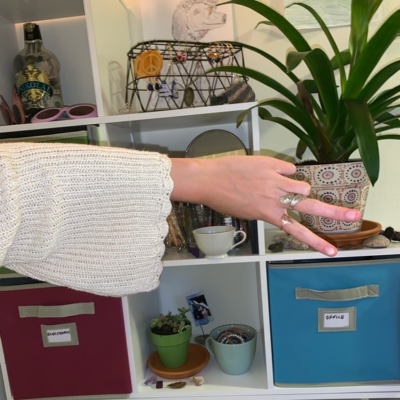 Knitted wide arm crop top - Picture 4 of 5